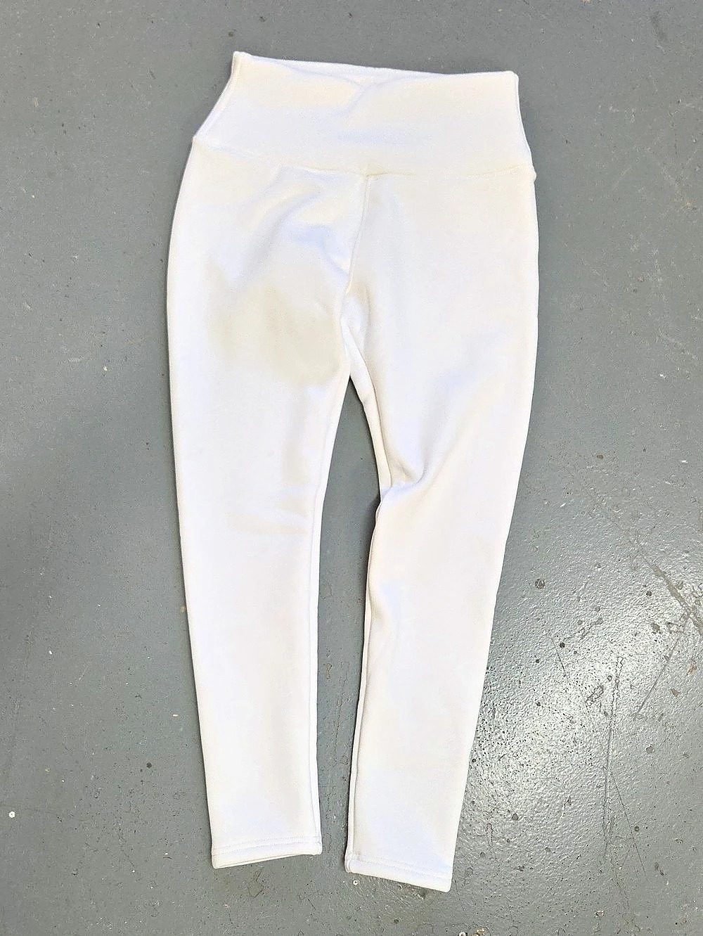 White Fleece Inside Warm Leggings